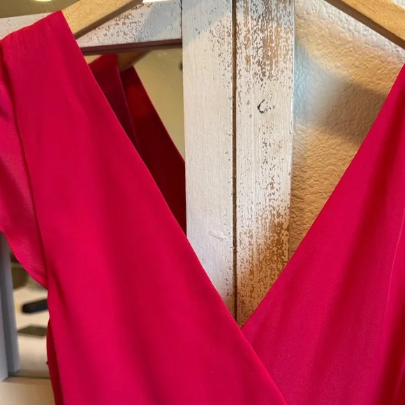 BHLDN Hitherto Anthropologie Chic Asymmetrical Red - Picture 8 of 15